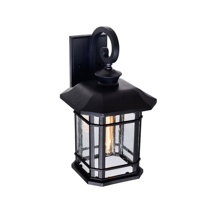 CWI Lighting Blackbridge 1-Light Outdoor Black Wall Lantern