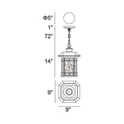 CWI Lighting Blackbridge 1-Light Outdoor Pendant