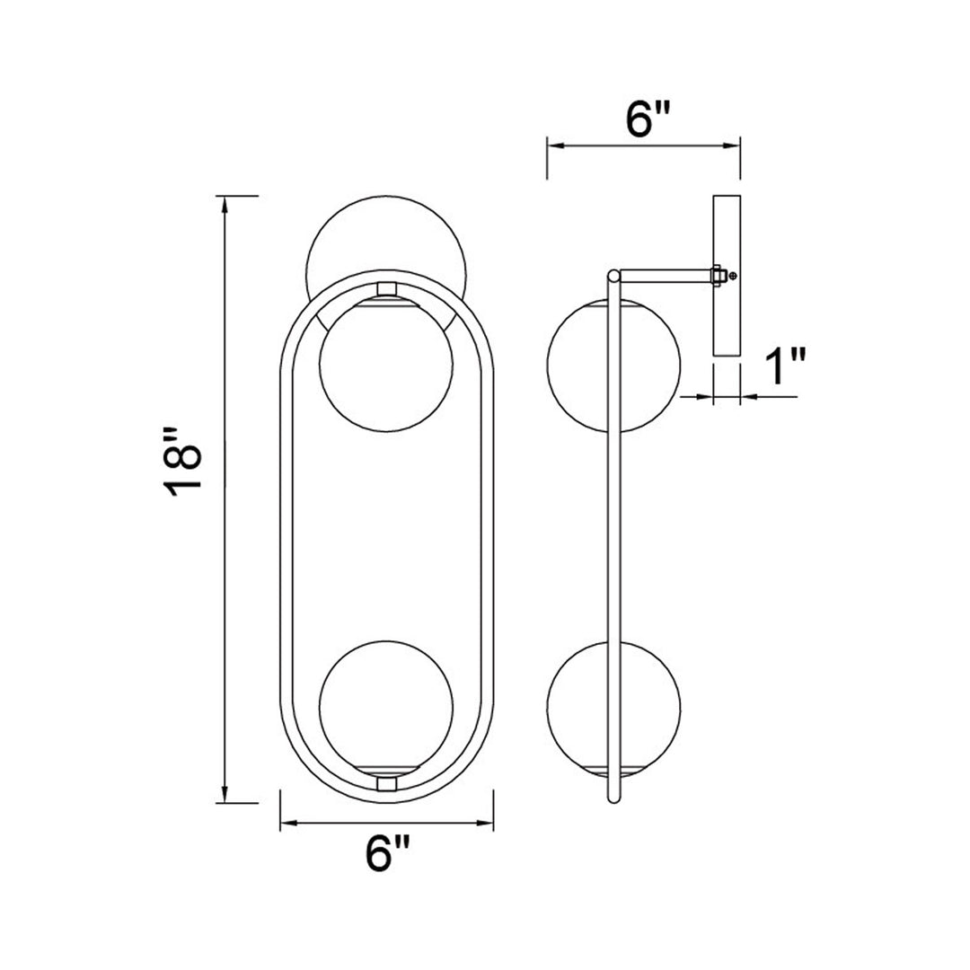 CWI Lighting Celeste 2-Light Wall Sconce