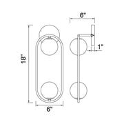 CWI Lighting Celeste 2-Light Wall Sconce