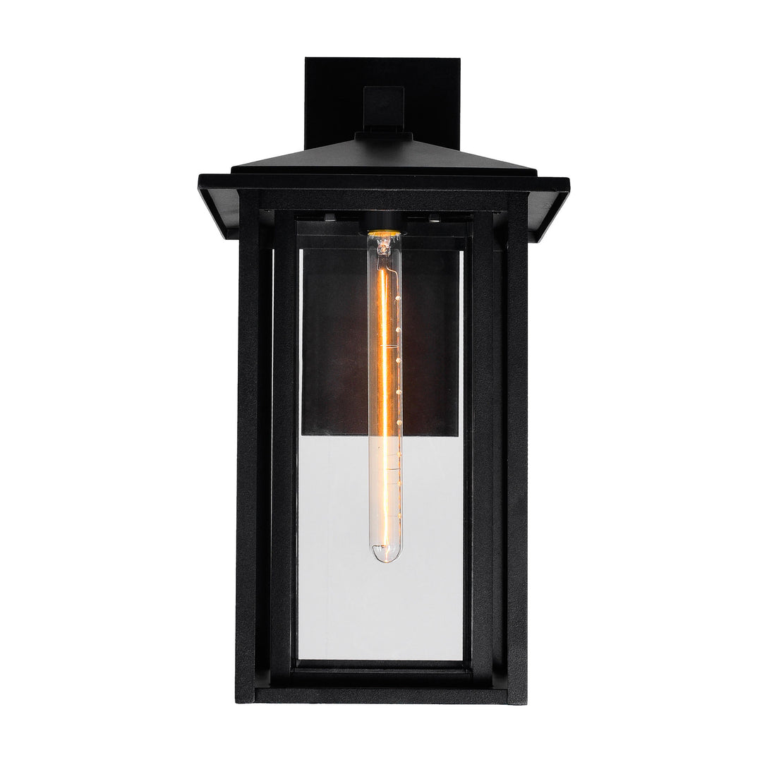 CWI Lighting Crawford 1-Light Black Outdoor Wall Light