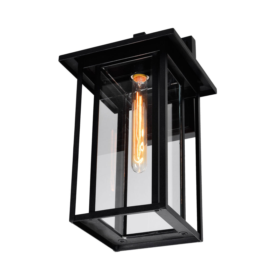 CWI Lighting Crawford 1-Light Black Outdoor Wall Light