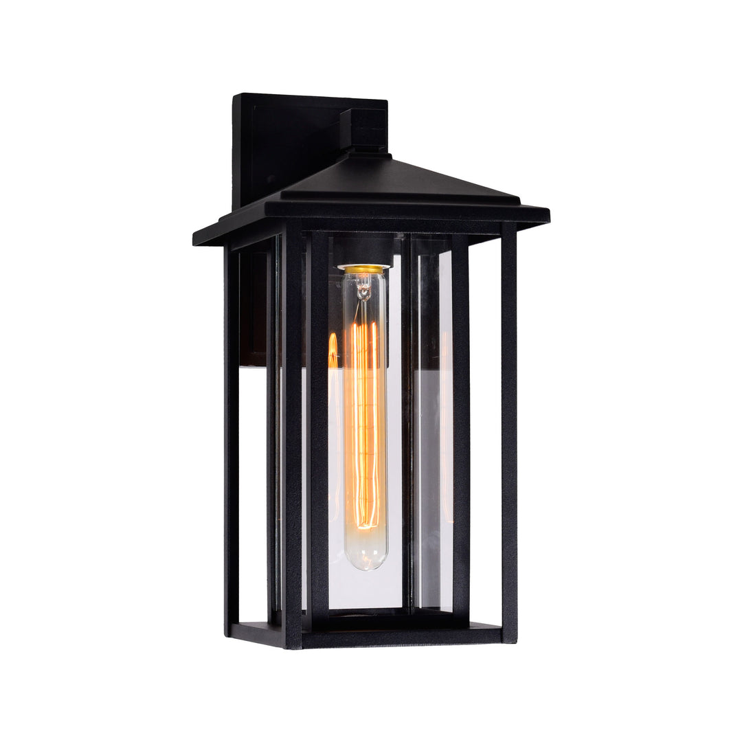 CWI Lighting Crawford 1-Light Black Outdoor Wall Light