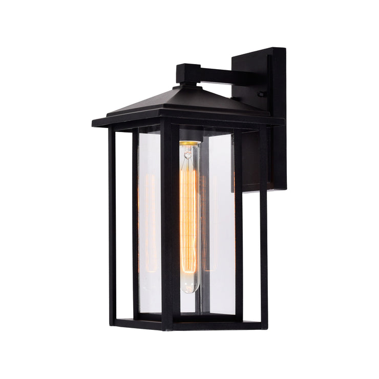 CWI Lighting Crawford 1-Light Black Outdoor Wall Light