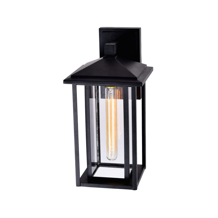 CWI Lighting Crawford 1-Light Black Outdoor Wall Light