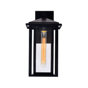 CWI Lighting Crawford 1-Light Black Outdoor Wall Light