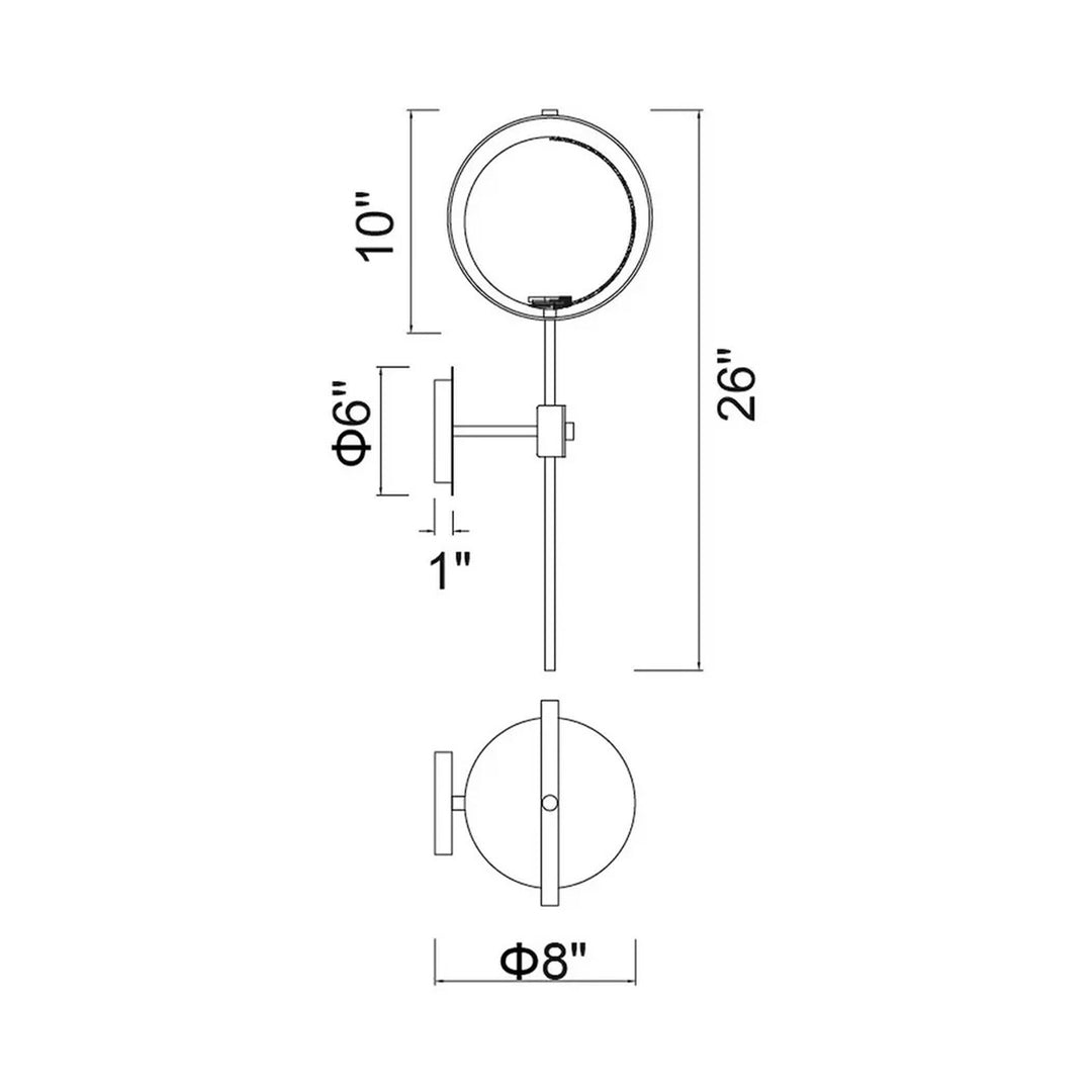 CWI Lighting Da Vinci 1-Light Wall Sconce