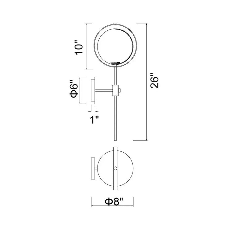 CWI Lighting Da Vinci 1-Light Wall Sconce