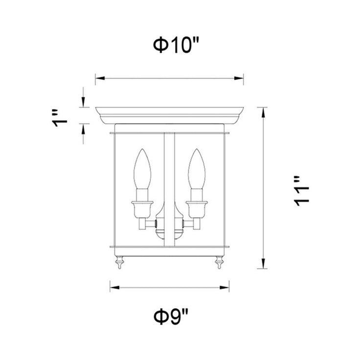 CWI Lighting Desire 3-Light Flush Mount
