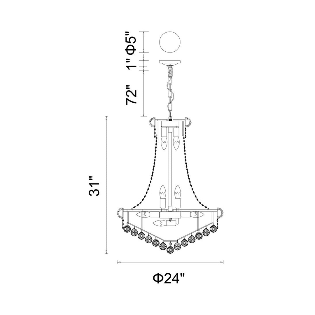 CWI Lighting Empire 8-Light Chandelier