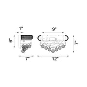 CWI Lighting Empire 2-Light Wall Sconce