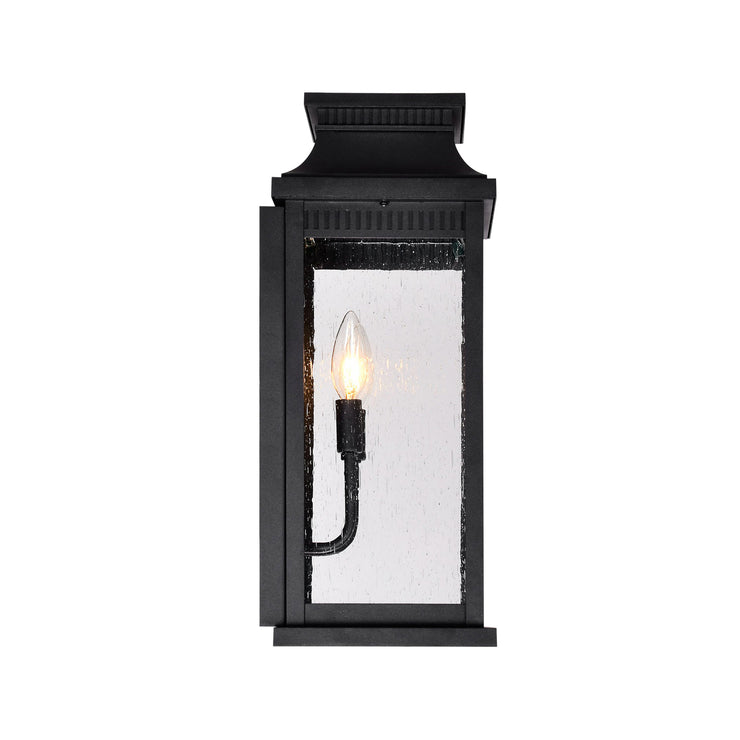 CWI Lighting Milford 2-Light Outdoor Black Wall Lantern