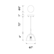CWI Lighting Modest 1-Light Pendant