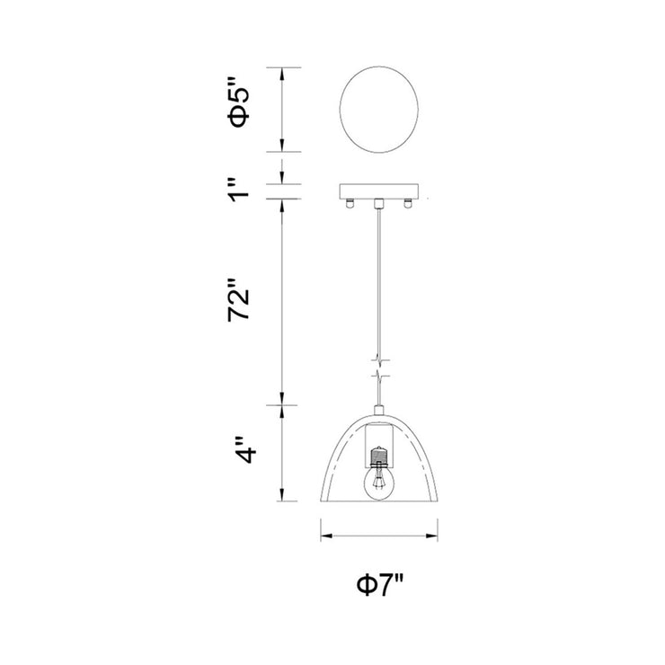 CWI Lighting Modest 1-Light Pendant
