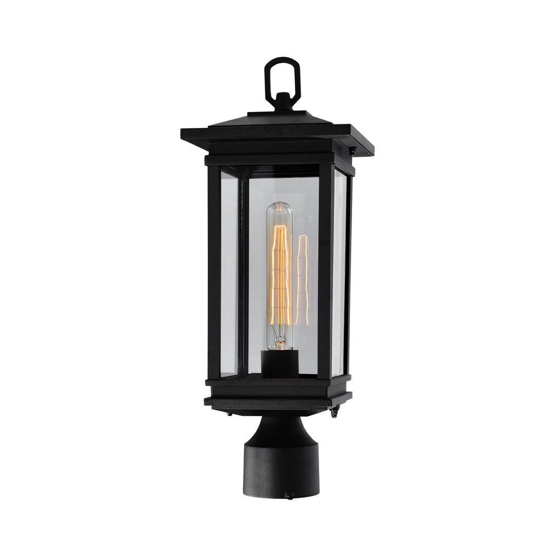 CWI Lighting Oakwood 1-Light Outdoor Black Lantern Head