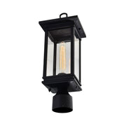 CWI Lighting Oakwood 1-Light Outdoor Black Lantern Head