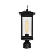 CWI Lighting Oakwood 1-Light Outdoor Black Lantern Head