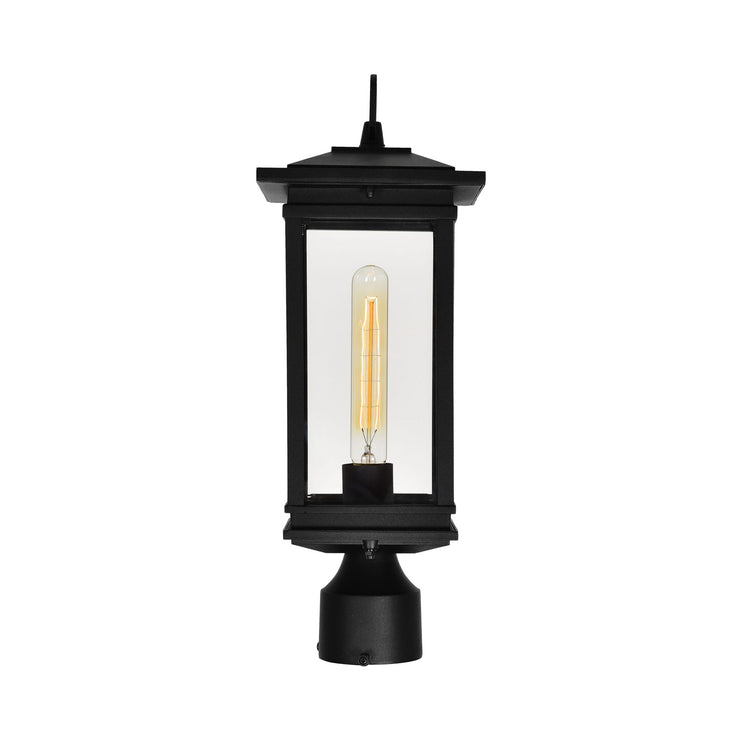 CWI Lighting Oakwood 1-Light Outdoor Black Lantern Head