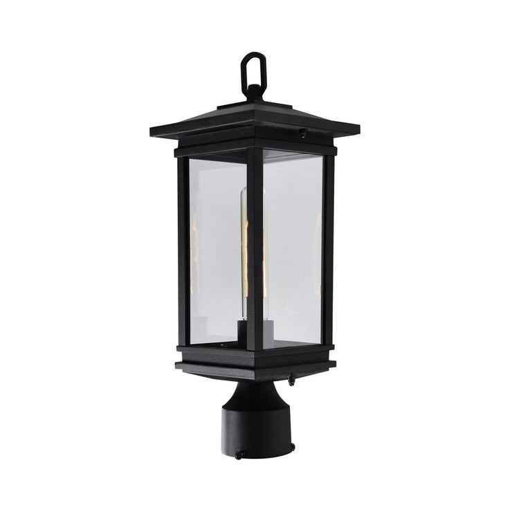 CWI Lighting Oakwood 1-Light Outdoor Black Lantern Head