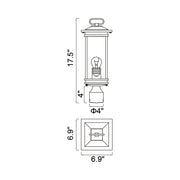 CWI Lighting Oakwood 1-Light Outdoor Black Lantern Head