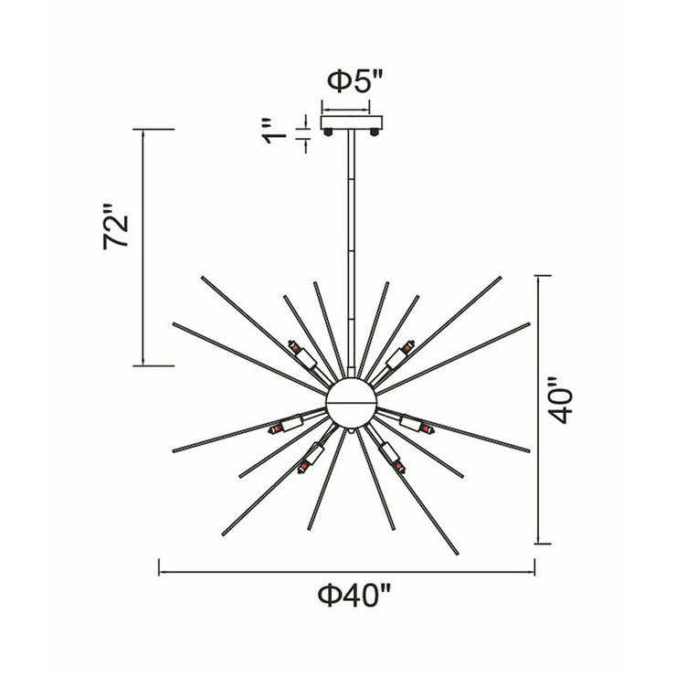 CWI Lighting Savannah 6-Light Chandelier