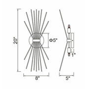 CWI Lighting Savannah 2-Light Wall Sconce