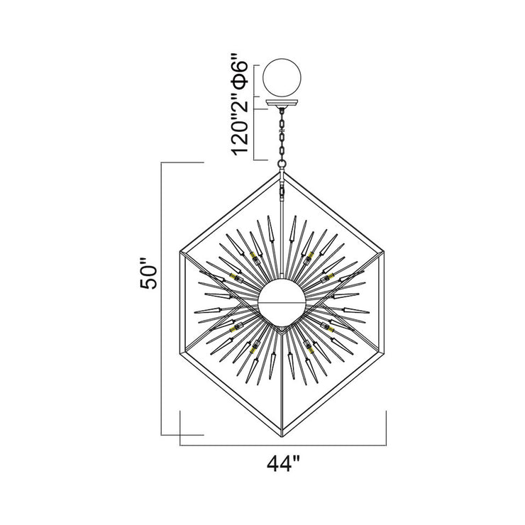 CWI Lighting Starburst 20-Light Chandelier