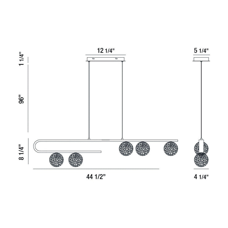 Eurofase Phillimore Linear Chandelier
