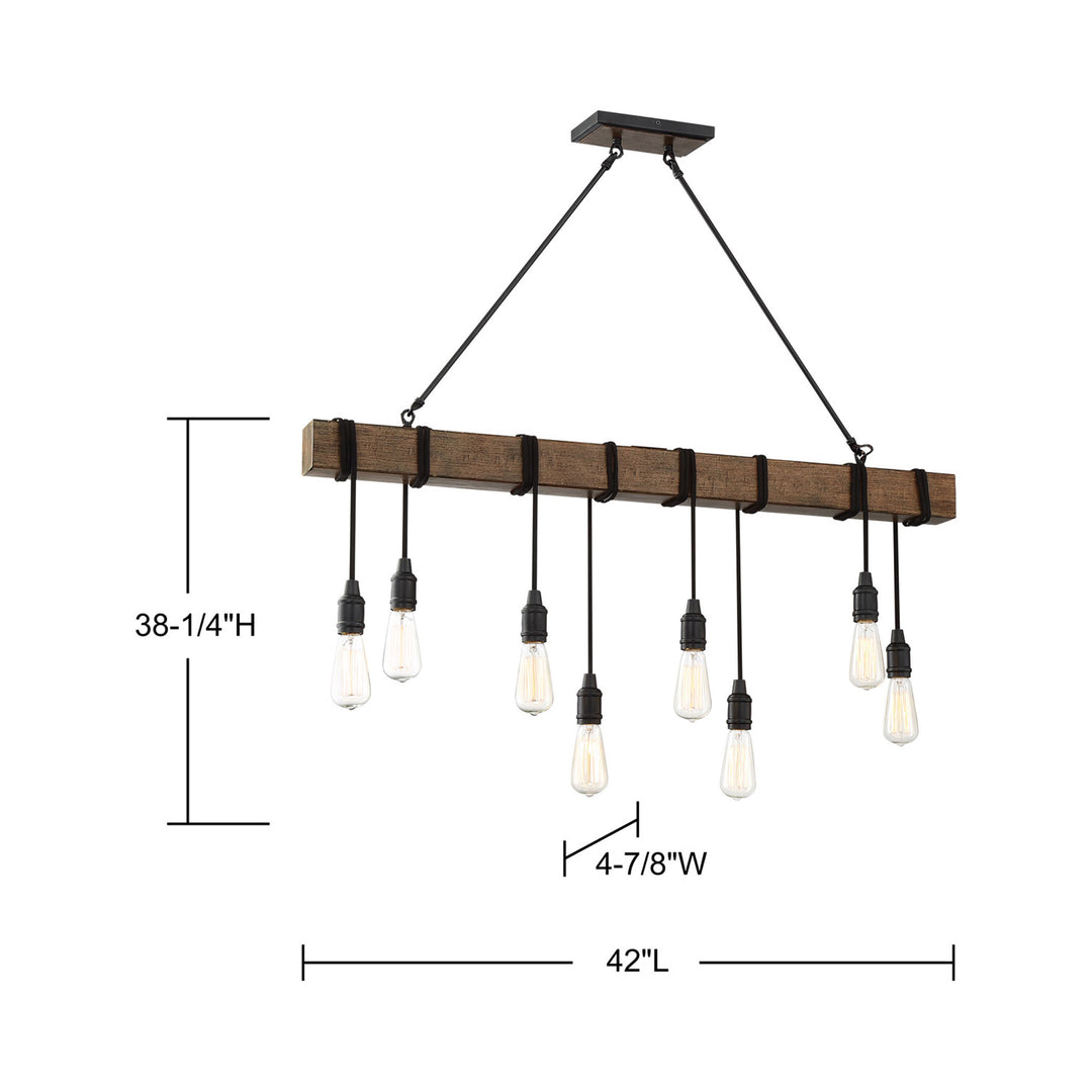 Savoy House Burgess 8-Light Linear Chandelier