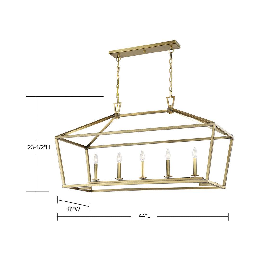 Savoy House Townsend 5-Light Linear Chandelier