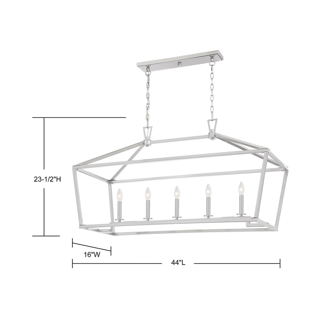 Savoy House Townsend 5-Light Linear Chandelier