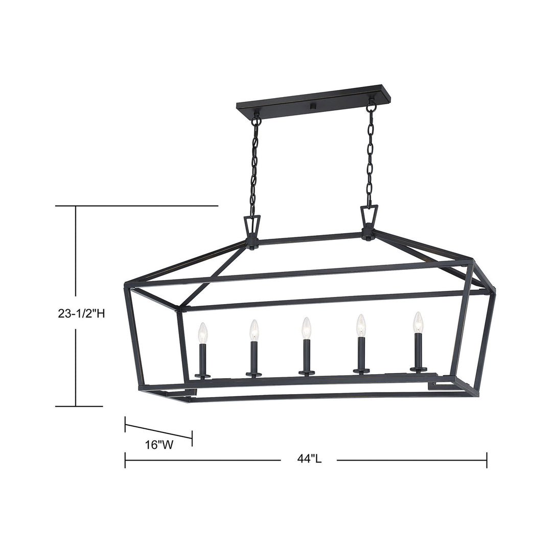 Savoy House Townsend 5-Light Linear Chandelier
