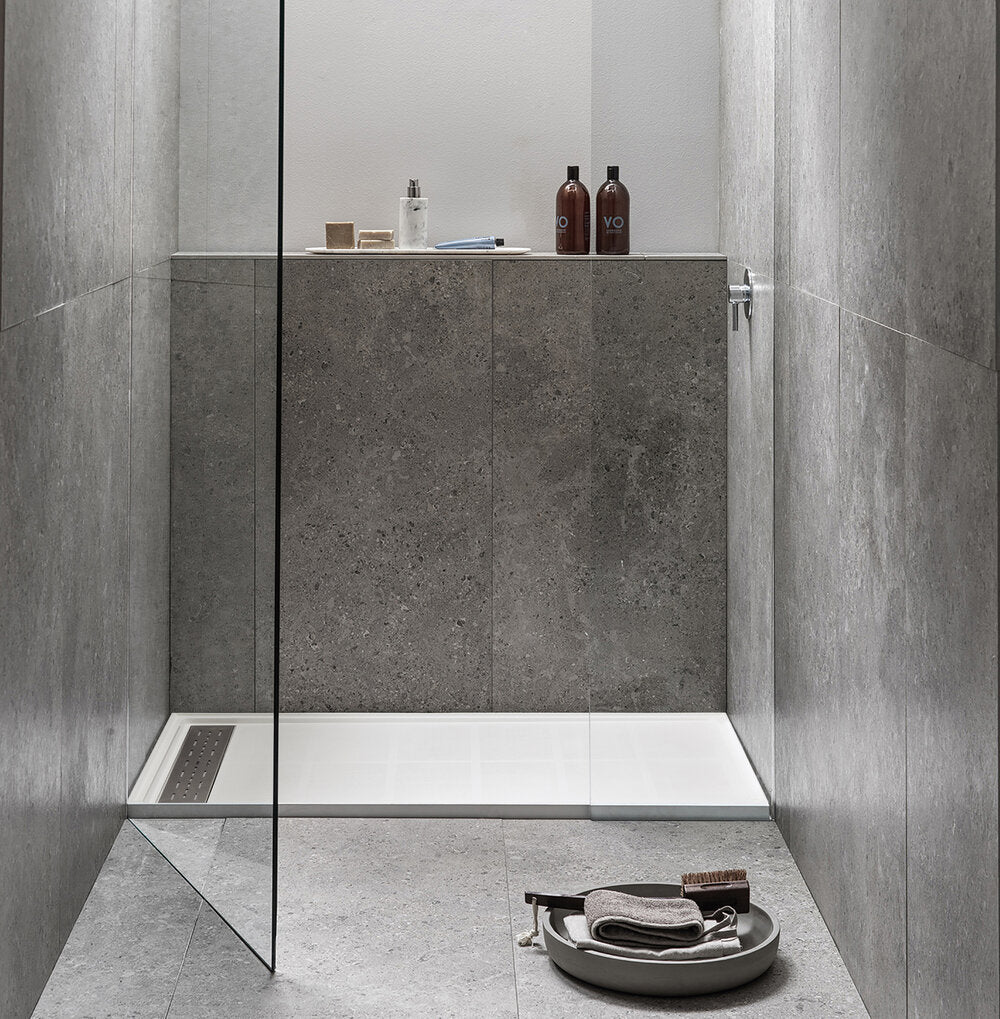 Non-Slip Linear Drain Shower Base