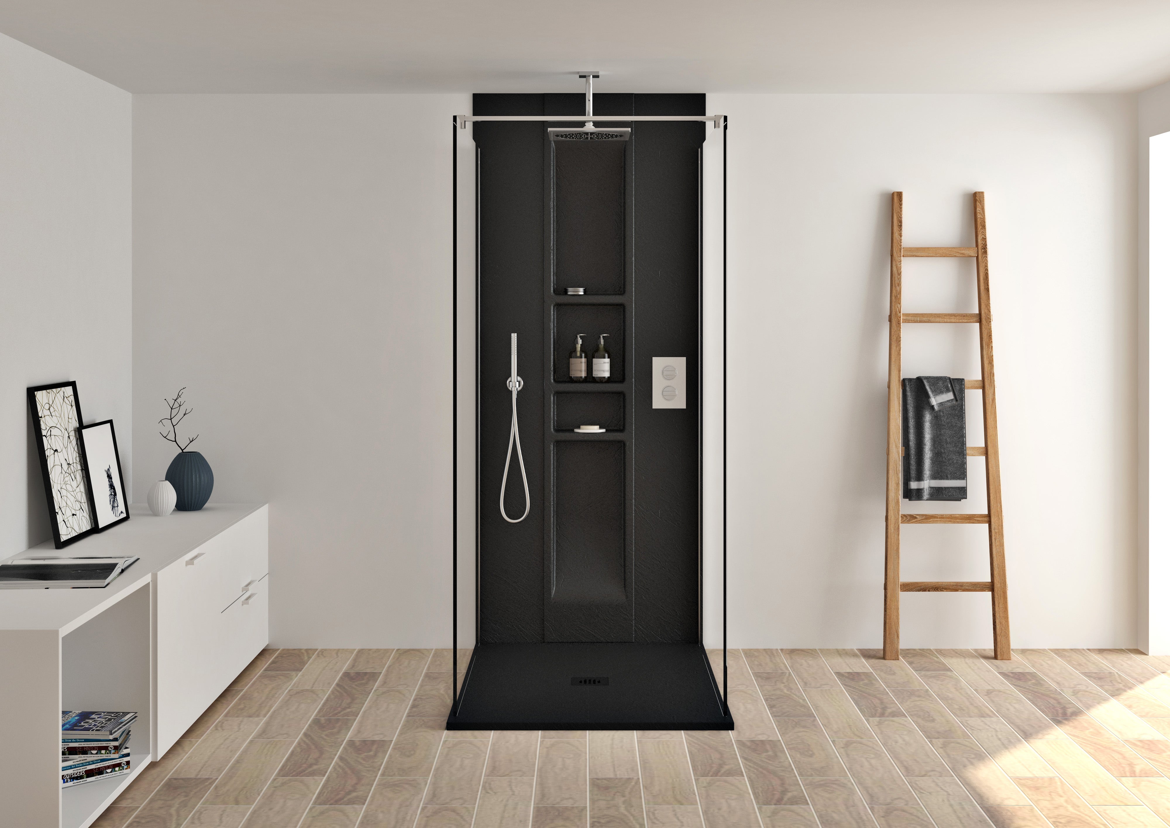 Zitta Slate Shower Base – Canaroma Bath & Tile