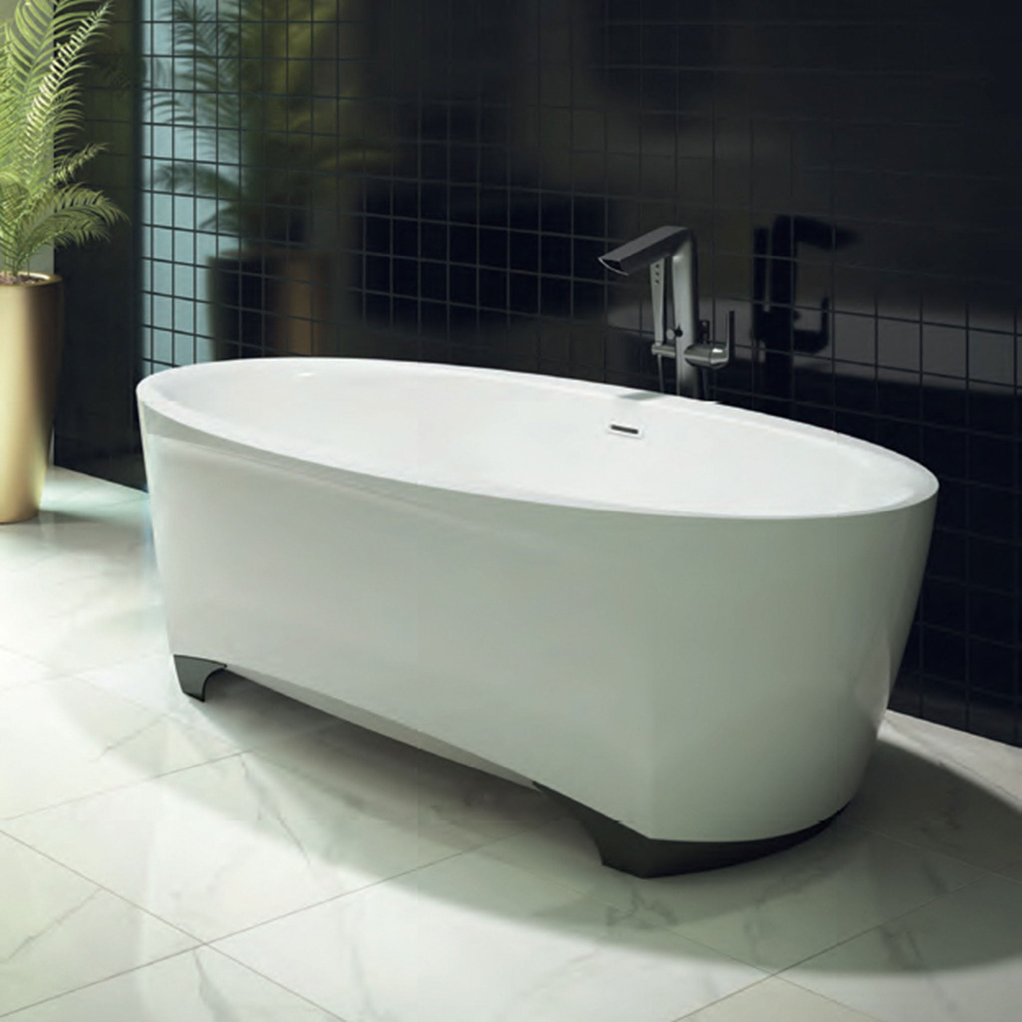 THE BATH WATER  10個 Cambridge 72 x 36 Acrylic Drop-in Center Drain Bathtub in