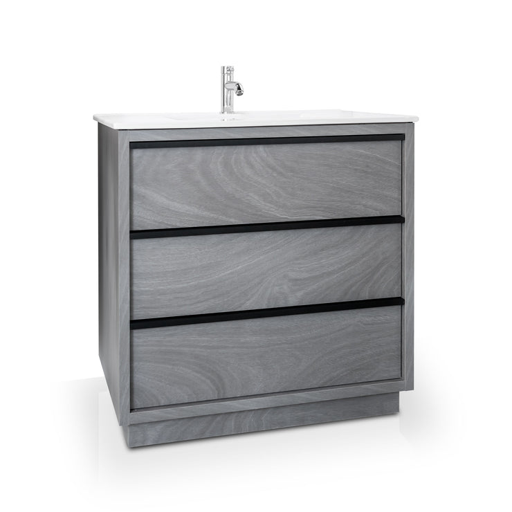 Bagno Italia Bathroom Vanity Cambridge 36" Cement Grey