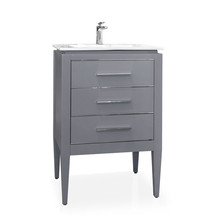 Bagno Italia Bathroom Vanity London 24" Grey
