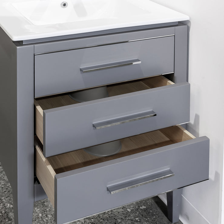 Bagno Italia Bathroom Vanity London 24" Grey