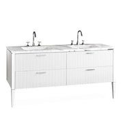 GB Group Bath Vanity LAMÈ Double Sink White