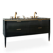 GB Group Bath Vanity LAMÈ Double Sink Black