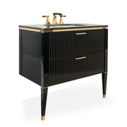GB Group Bath Vanity LAMÈ Single Sink Black