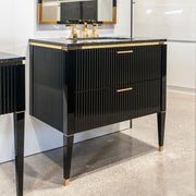 GB Group Bath Vanity LAMÈ Single Sink Black