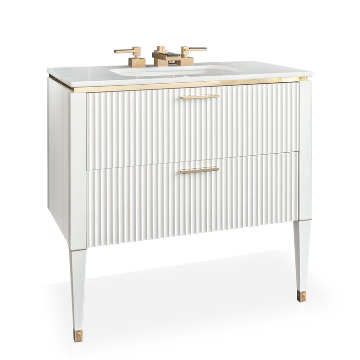 GB Group Bath Vanity LAMÈ Single Sink White