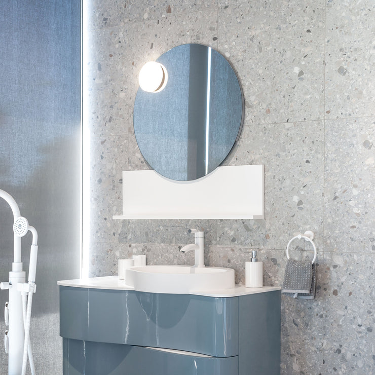 GB Group Bathroom Mirror Round with Shelf