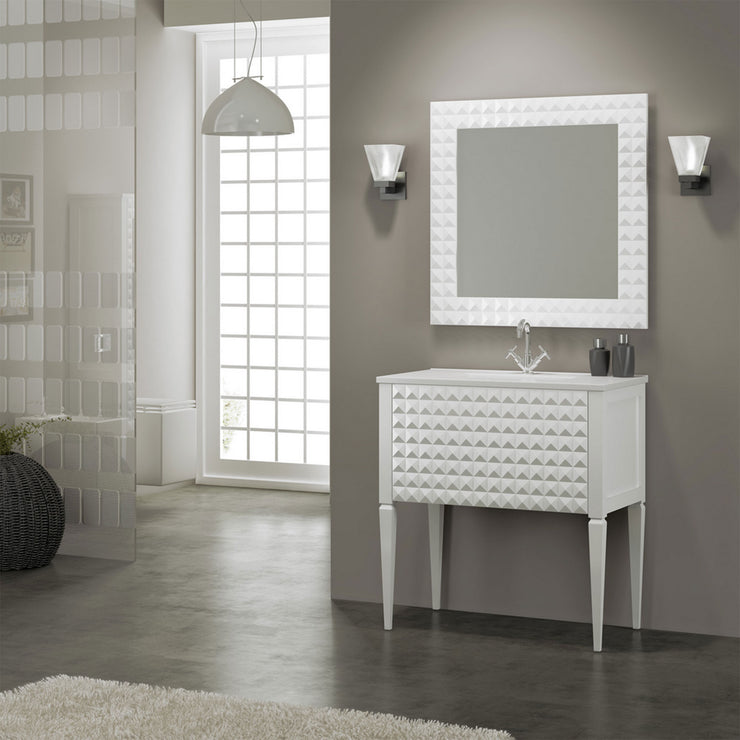 Macral Bath Vanity Diamond Collection - White Gloss