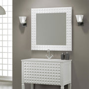 Macral Bathroom Mirror Diamond - White Gloss