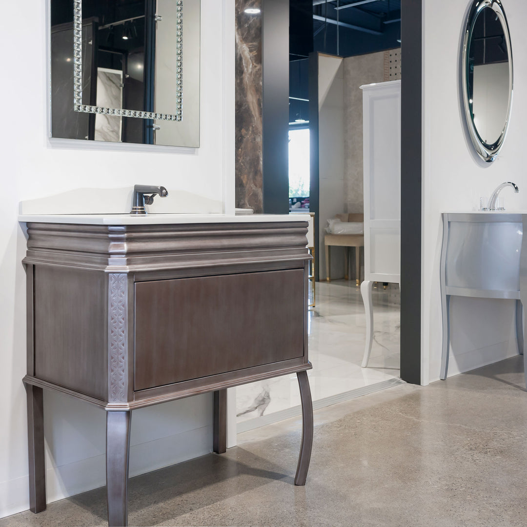 Bath Vanity London - Antique Silver Patina