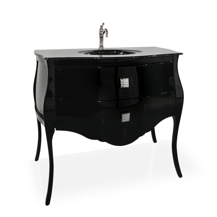 Macral Bath Vanity Paris - Black Gloss