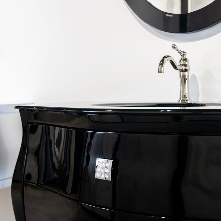 Macral Bath Vanity Paris - Black Gloss