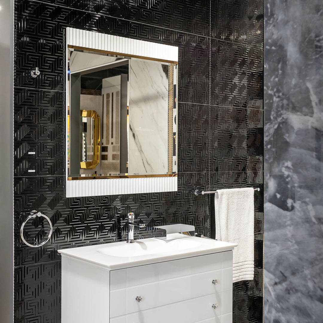 Bathroom Mirror, Academy 34" White